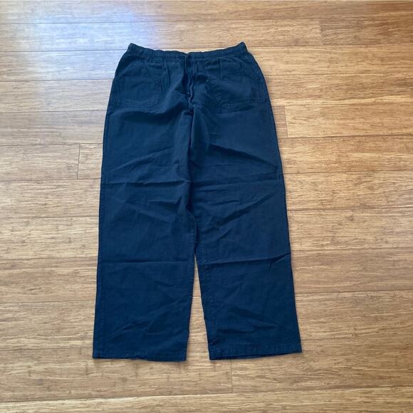 Basic Editions Black Pull On Pants, Size L - Picture 1 of 4